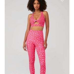 Beach Riot Ayla Leggings & Twist Top in Leopard Love